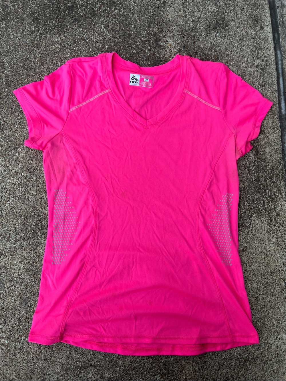 Women’s Bright Pink V-Neck Short Sleeve Performance Tee